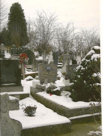 Katolska kyrkogården i Kruščica. Här ligger många tjecker begravda.